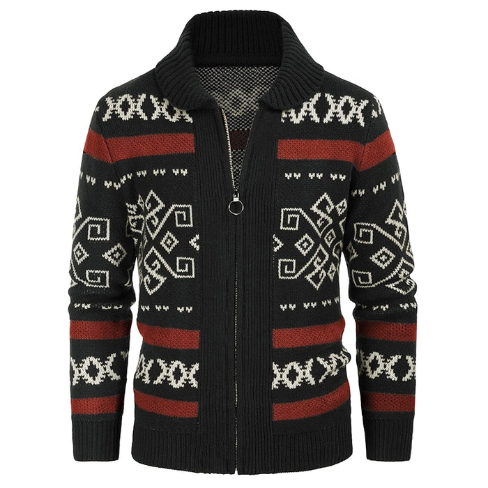 Casual Geometric Patterns Knitted Cardigan