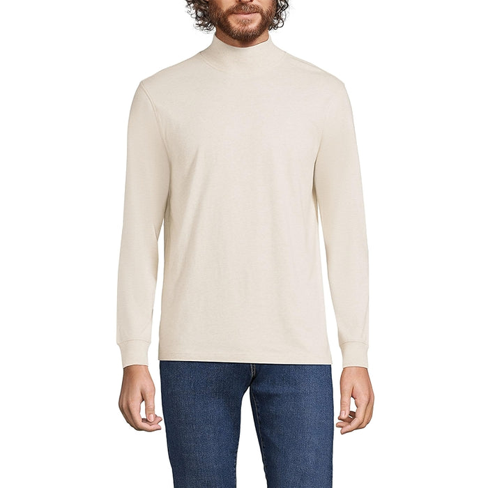Super T Cotton Blend Mock Turtleneck