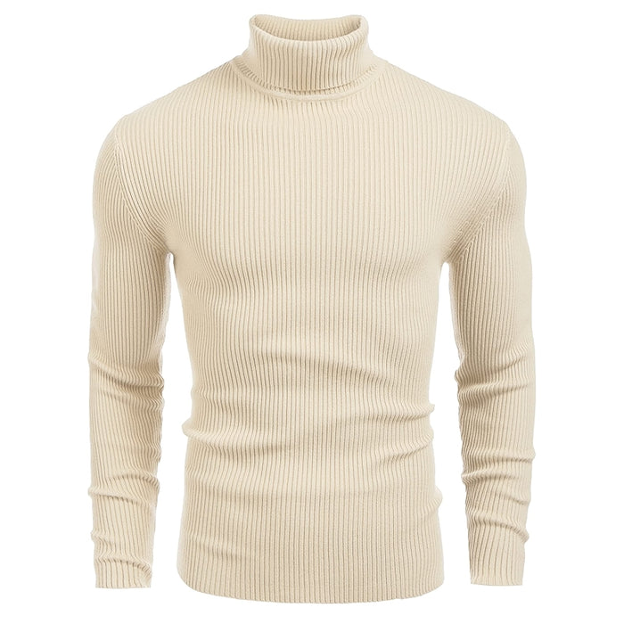 Ribbed Pattern Long Sleeves Knitted Pullover