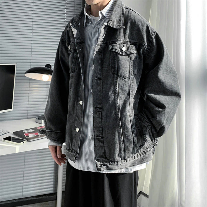 Spring Autumn Hip Hop Wind Casual Denim Jacket