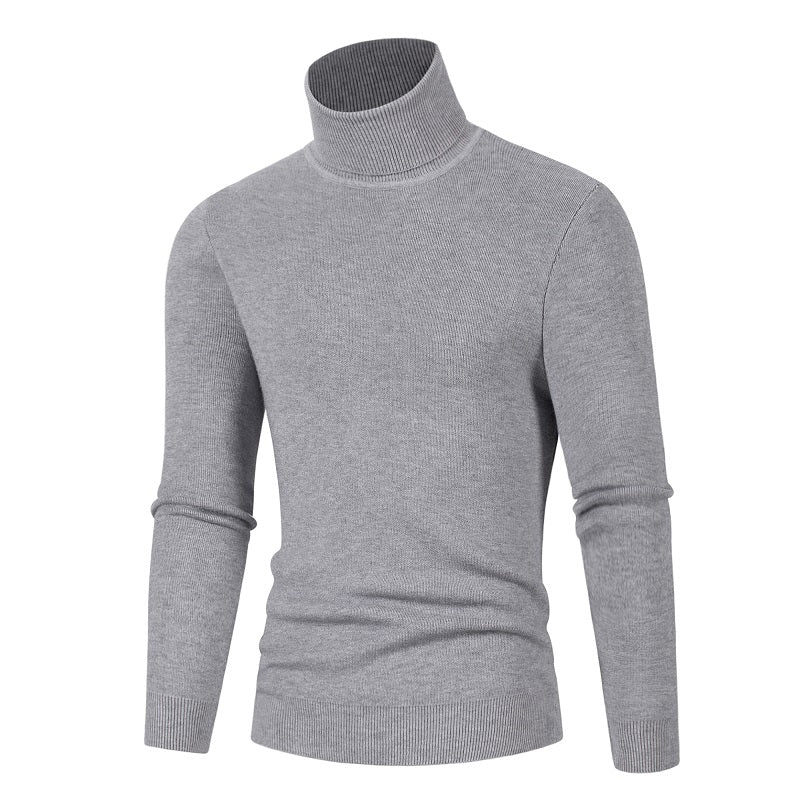 Solid Knitted Turtleneck Sweater For Men Instyle Menwear