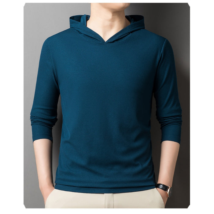 Men's Solid Color Casual Hooded Sweatshirts