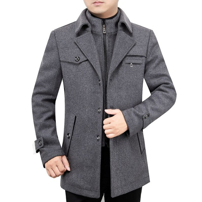 Men's Solid Winter Warm Comfortable Coat