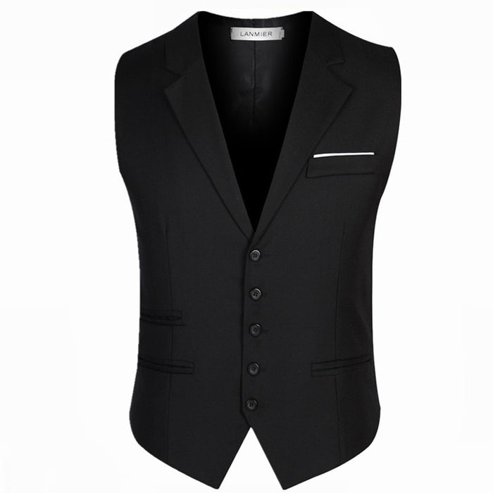 Men's Slim Fit Sleeveless Waistcoat Blazer