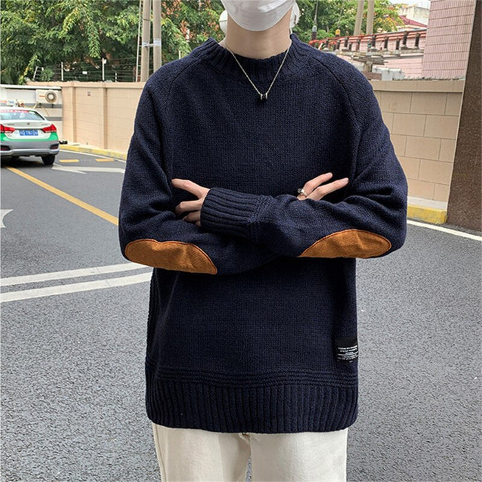 Men's O Neck Knitted Pullover Sweater