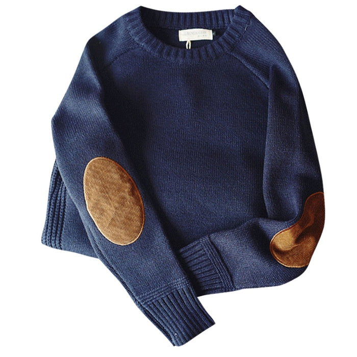 Men's O-Neck Solid Pullover Sweater