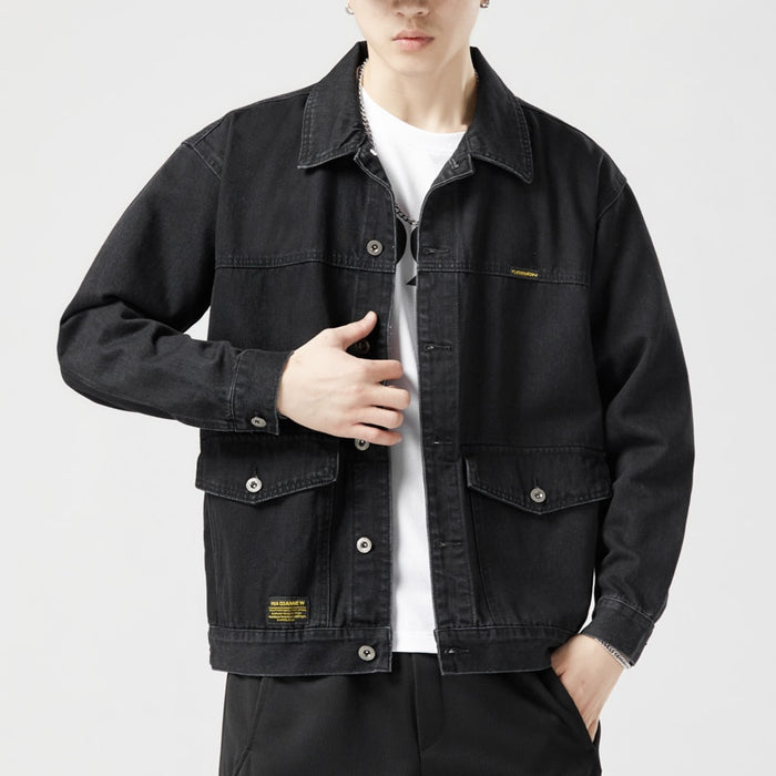 Men's Casual Big Pockets Denim Jacket
