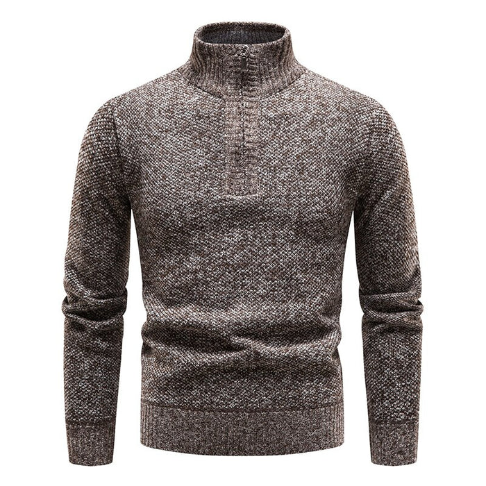 Men's Thick Fleece Zipper Pullover Sweater