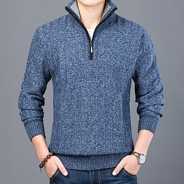 Casual Zipper Pullover Sweater For Men