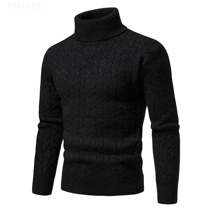 Men's Turtleneck Warm Knitted Pullover