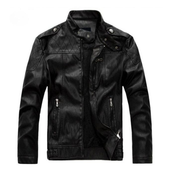 Men's Leather Biker Jacket
