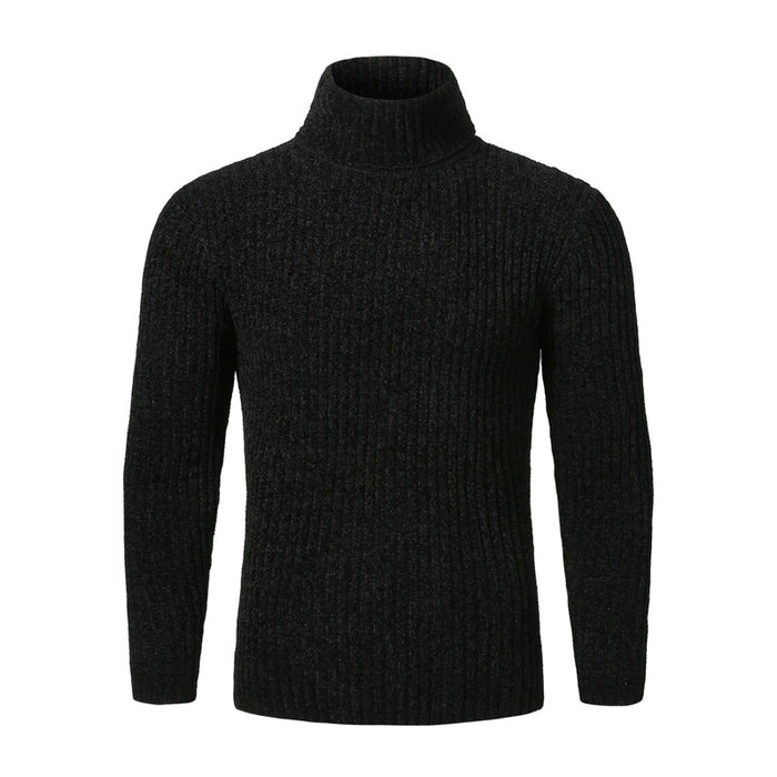 Men's Warm Knitted Turtleneck Slim Fit Pullover