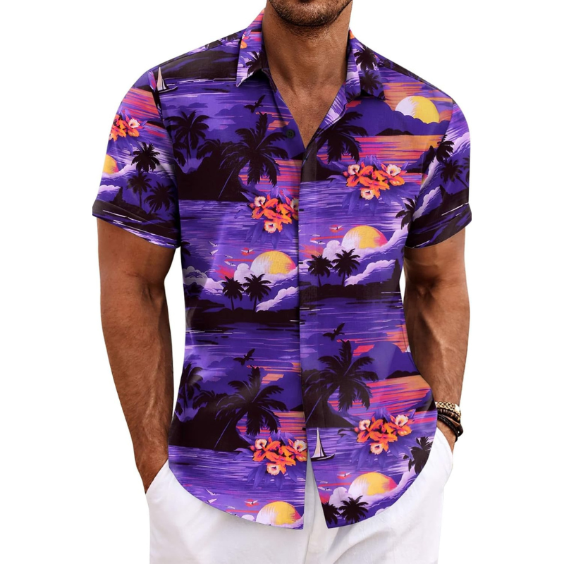 Short Sleeve Printed Summer Shirt