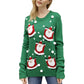 Long Sleeve Christmas Sweater With Holiday Print