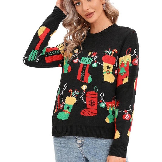 Holiday Party Themed Knitted Sweater