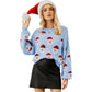 Festive Santa Knit Sweater For Christmas Parties