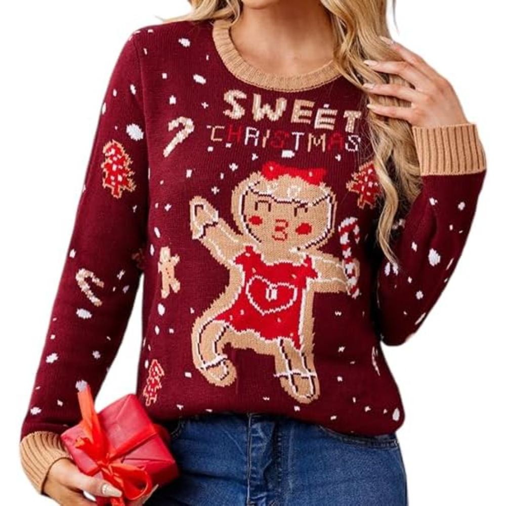 Holiday Party Themed Knitted Sweater