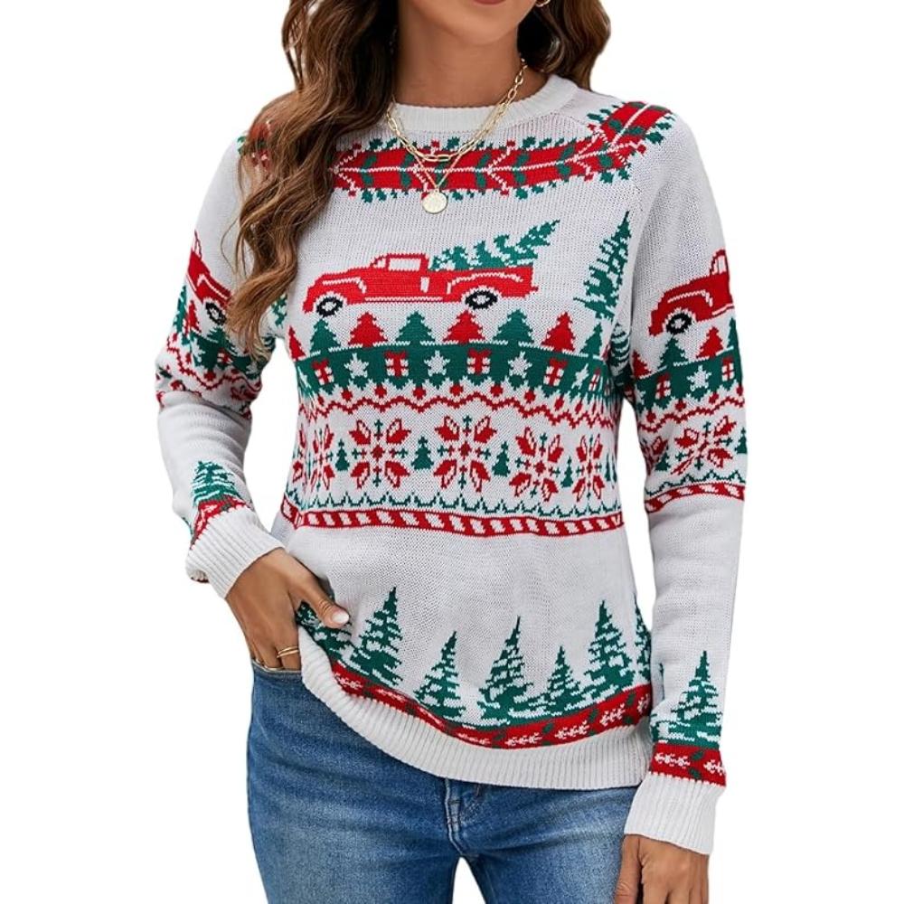 Holiday Party Themed Knitted Sweater