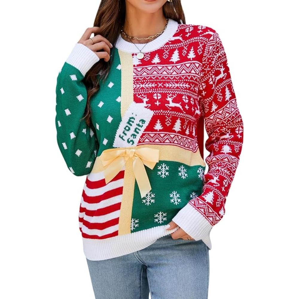 Holiday Party Themed Knitted Sweater