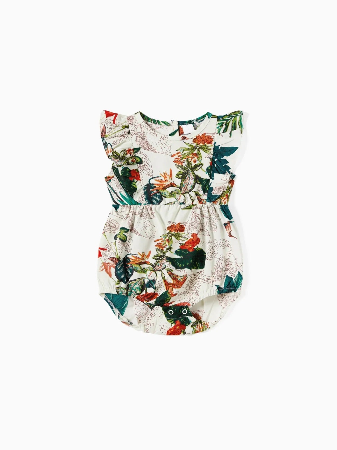 Coordinated Family Floral Outfits with Adjustable Straps