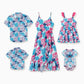 Aloha Family Matching Ensemble Hawaiian Floral And Character Print Set