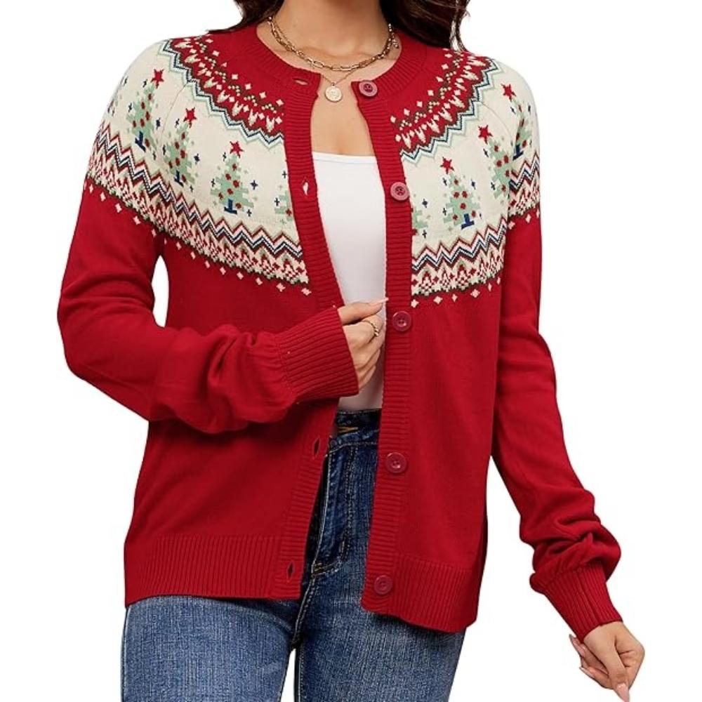 Festive Knitted Sweater For Holiday Parties