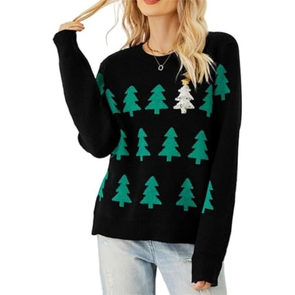 Festive Knitted Sweater For Holiday Parties