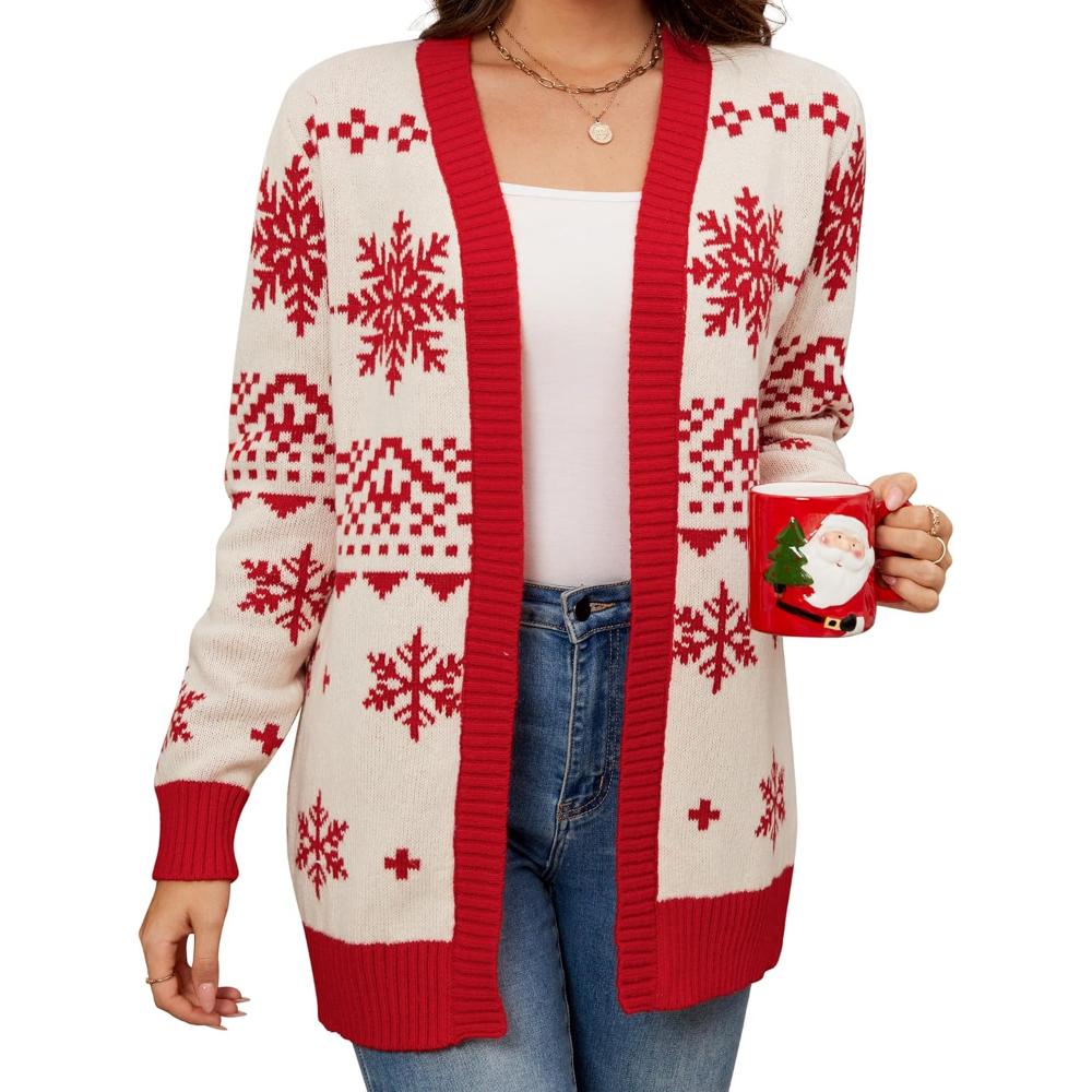 Festive Knitted Sweater For Holiday Parties