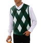 Classic Argyle Knit Vest