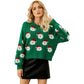 Festive Santa Knit Sweater For Christmas Parties