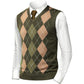 Bold Geometric Classic Argyle Pattern Vest