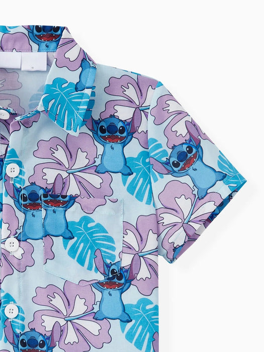 Aloha Family Matching Ensemble Hawaiian Floral And Character Print Set