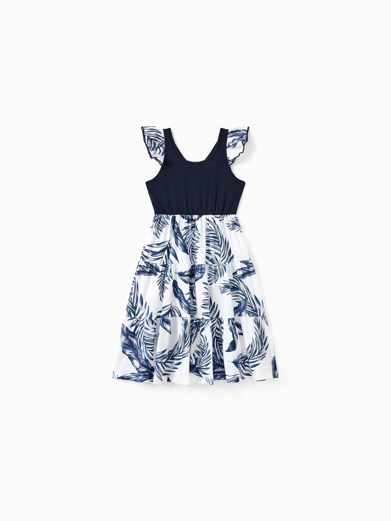 Family Coordinated Sleeveless Floral Outfits With Adjustable Straps