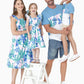 Family Matching Floral Plant Print T Shirt And Dress