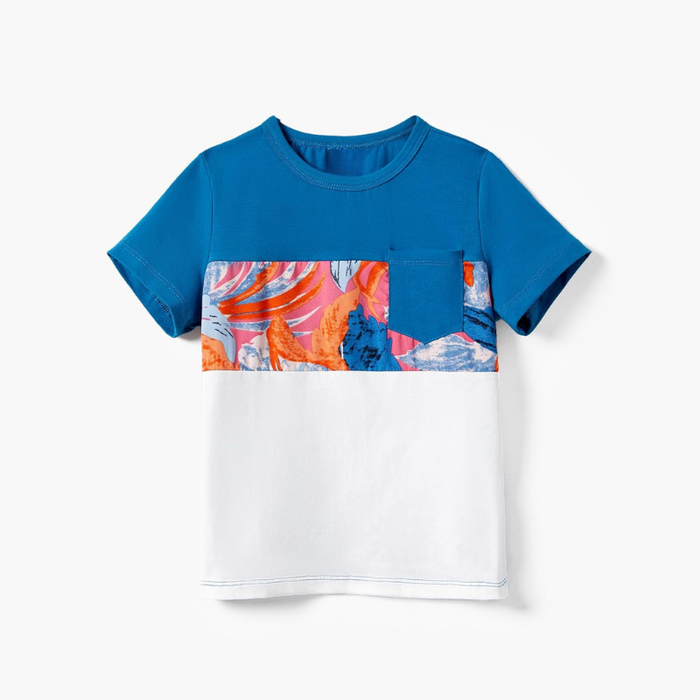 Feather Print Family Matching Outfit Set