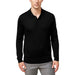 Merino Wool Blend Polo Pullover Sweater