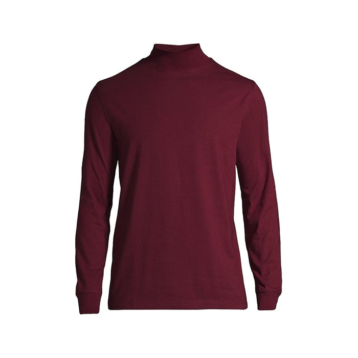 Super T Cotton Blend Mock Turtleneck