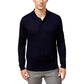 Merino Wool Blend Polo Pullover Sweater