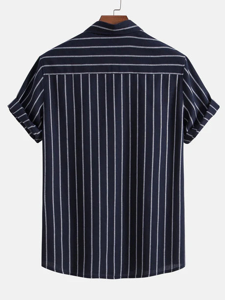 Striped Patterned Button Up Shirt