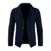 Casual Long Sleeve Shawl Collar Cardigan Sweater With Pockets