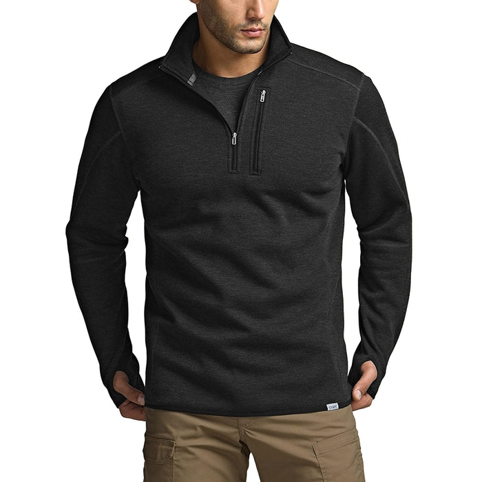 Cqr Thermal Fleece Quarter Zip Sweater Outdoor Lightweight Pullover