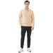 Kallspin Cotton Knit Polo Sweater Classic Casual Long Sleeve