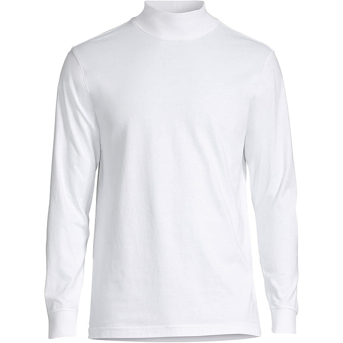Super T Cotton Blend Mock Turtleneck