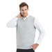 Business Solid Color Plain Sweater Vest Cotton Fit Casual Pullover
