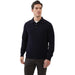 Kallspin Cotton Knit Polo Sweater Classic Casual Long Sleeve
