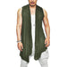 Ruffle Shawl Collar Cardigan Sleeveless Open Front Kimono Vest