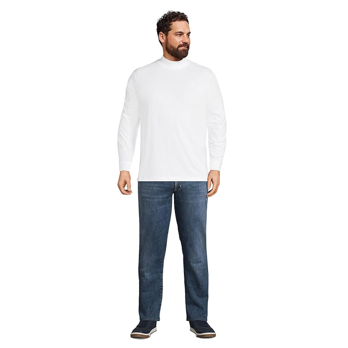 Super T Cotton Blend Mock Turtleneck