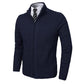 Cardigan Sweater Full Zip Up Stand Collar Slim Fit Casual Knitted