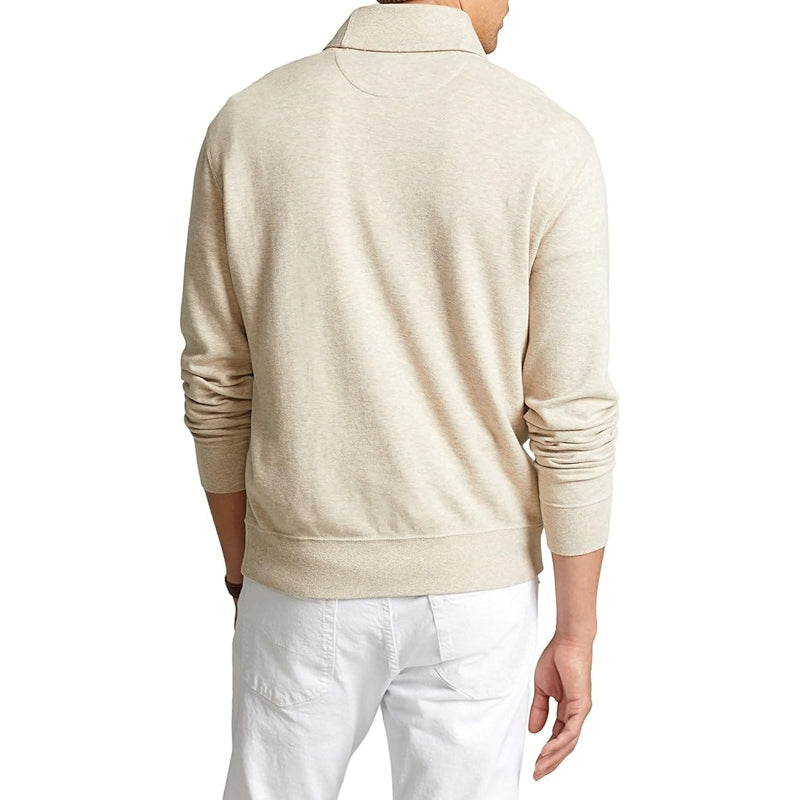 Shawl Neck Estate Long Sleeve Rib Sweater