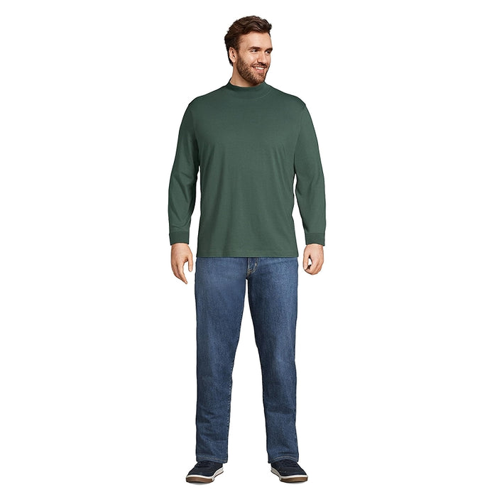 Super T Cotton Blend Mock Turtleneck